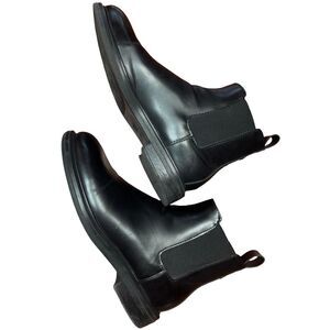 Zara Black Leather Chelsea Boots